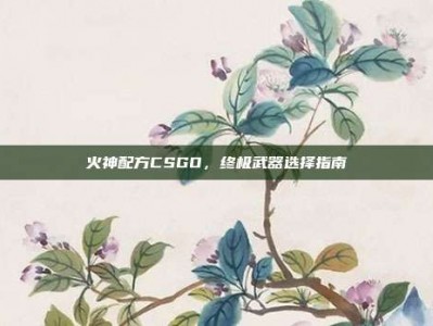 火神配方CSGO，终极武器选择指南