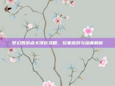 梦幻西游点卡涨价攻略，玩家应对与深度解析