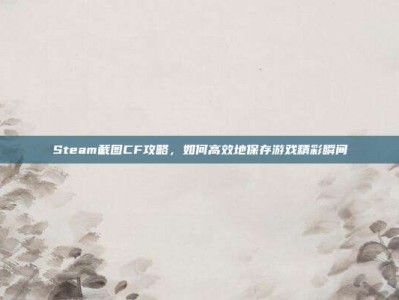Steam截图CF攻略，如何高效地保存游戏精彩瞬间