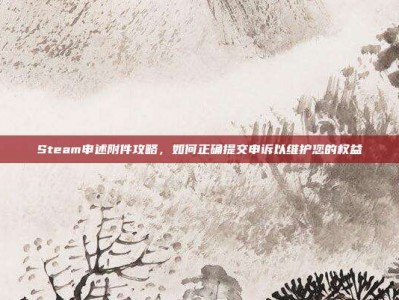 Steam申述附件攻略，如何正确提交申诉以维护您的权益