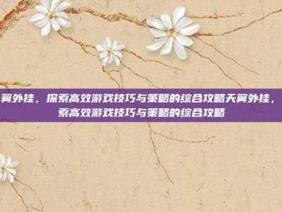 天翼外挂，探索高效游戏技巧与策略的综合攻略天翼外挂，探索高效游戏技巧与策略的综合攻略