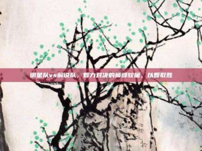 明星队vs解说队，智力对决的巅峰较量，以智取胜