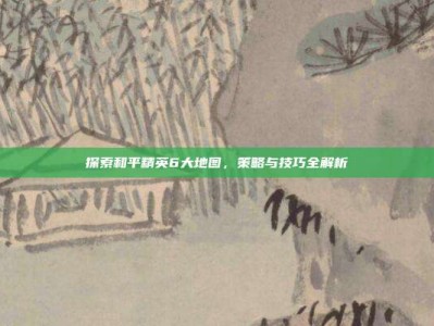 探索和平精英6大地图，策略与技巧全解析