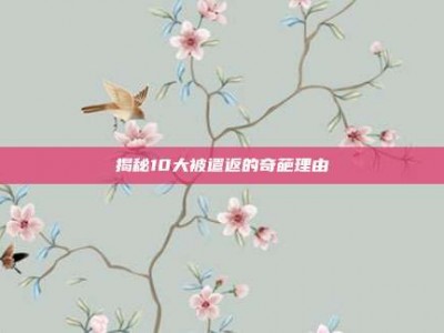 揭秘10大被遣返的奇葩理由