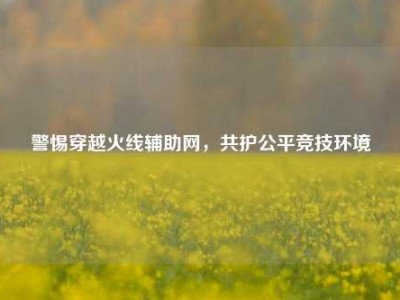 警惕穿越火线辅助网，共护公平竞技环境