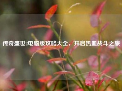 传奇盛世2电脑版攻略大全，开启热血战斗之旅