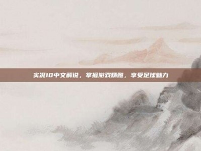 实况10中文解说，掌握游戏精髓，享受足球魅力