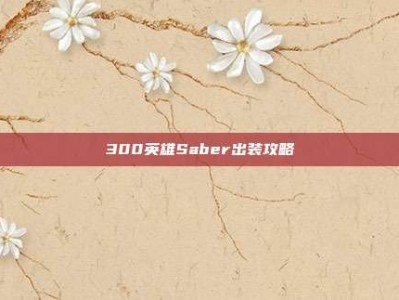 300英雄Saber出装攻略