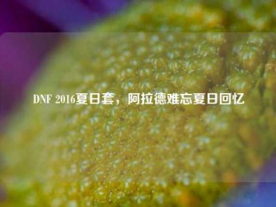 DNF 2016夏日套，阿拉德难忘夏日回忆