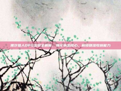 潮汐猎人DPS出装全解析，强化输出核心，解锁精准收割能力