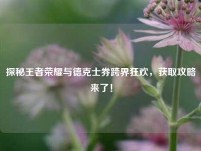 探秘王者荣耀与德克士券跨界狂欢，获取攻略来了！