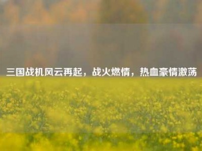 三国战机风云再起，战火燃情，热血豪情激荡