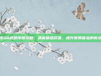 张杰QQ透明皮肤攻略，清晰质感尽显，提升使用体验的新选择