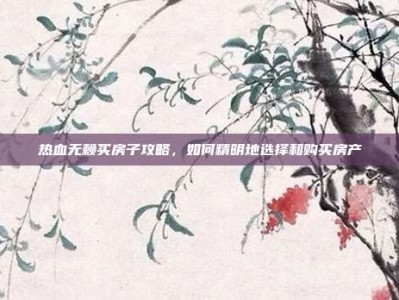 热血无赖买房子攻略，如何精明地选择和购买房产