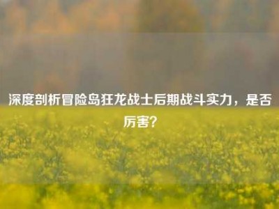 深度剖析冒险岛狂龙战士后期战斗实力，是否厉害？
