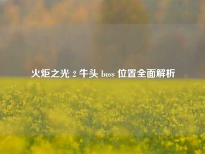 火炬之光 2 牛头 boss 位置全面解析