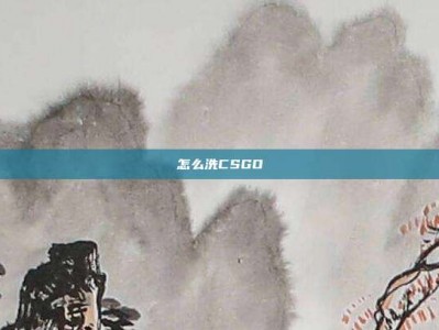 怎么洗CSGO