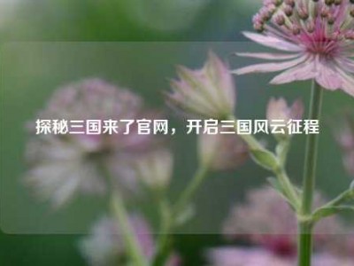 探秘三国来了官网，开启三国风云征程