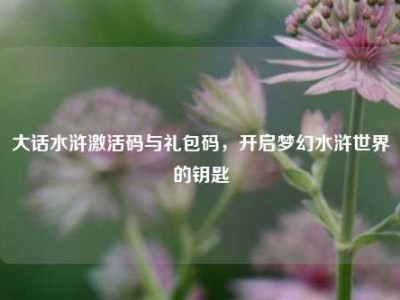 大话水浒激活码与礼包码，开启梦幻水浒世界的钥匙