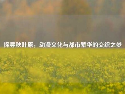 探寻秋叶原，动漫文化与都市繁华的交织之梦