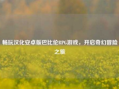 畅玩汉化安卓版巴比伦RPG游戏，开启奇幻冒险之旅