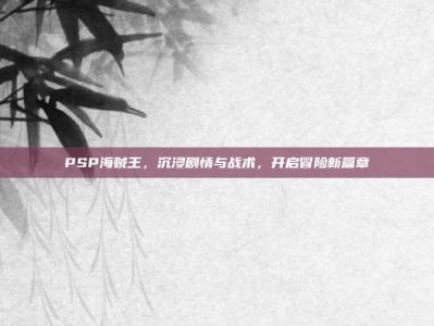 PSP海贼王，沉浸剧情与战术，开启冒险新篇章