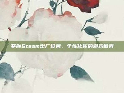 掌握Steam出厂设置，个性化你的游戏世界
