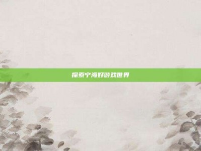 探索宁海好游戏世界