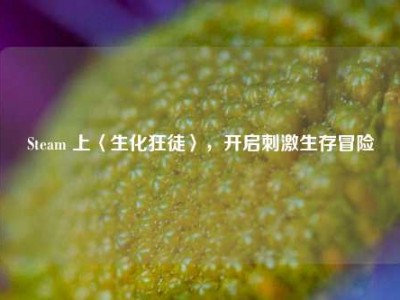 Steam 上〈生化狂徒〉，开启刺激生存冒险