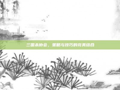 三国杀协会，策略与技巧的完美结合