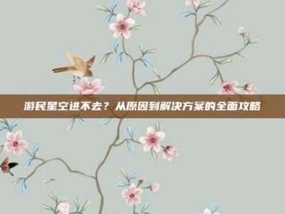 游民星空进不去？从原因到解决方案的全面攻略
