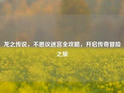 龙之传说，不思议迷宫全攻略，开启传奇冒险之旅