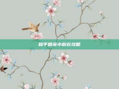 和平精英小粉衣攻略