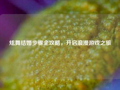 炫舞结婚步骤全攻略，开启浪漫游戏之旅