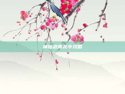 神仙道青龙令攻略