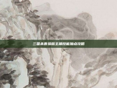 三国杀曹操版主角技能加点攻略