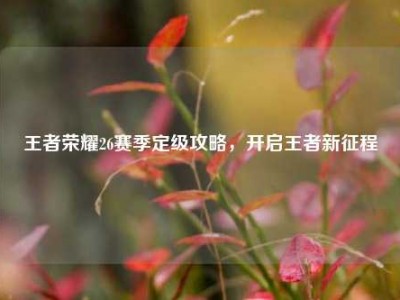 王者荣耀26赛季定级攻略，开启王者新征程