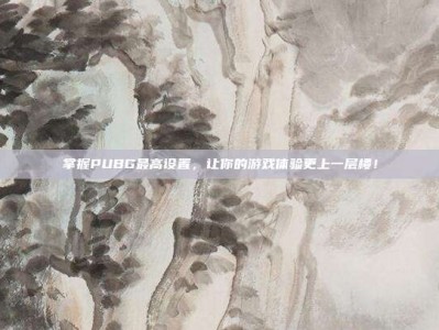掌握PUBG最高设置，让你的游戏体验更上一层楼！