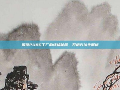 解锁PUBG工厂的终极秘籍，开启方法全解析