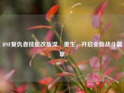 DNF复仇者技能改版涅槃重生，开启全新战斗篇章