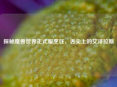 探秘魔兽世界正式服烹饪，舌尖上的艾泽拉斯