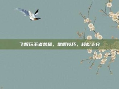 飞智玩王者荣耀，掌握技巧，轻松上分
