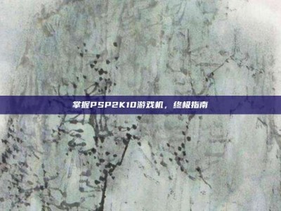 掌握PSP2K10游戏机，终极指南