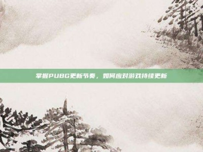 掌握PUBG更新节奏，如何应对游戏持续更新