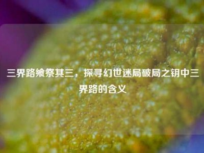 三界路飨祭其三，探寻幻世迷局破局之钥中三界路的含义