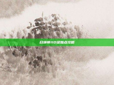 召唤师110级加点攻略