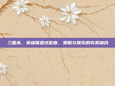 三国杀，英雄联盟式配音，策略与娱乐的完美融合