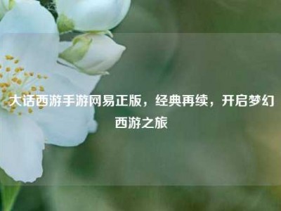 大话西游手游网易正版，经典再续，开启梦幻西游之旅
