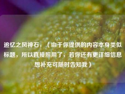 追忆之风神石，（由于你提供的内容本身类似标题，所以直接照用了，若你还有更详细信息想补充可随时告知我）
