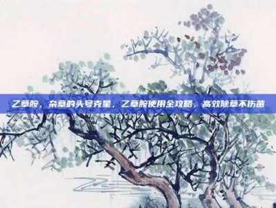 乙草胺，杂草的头号克星，乙草胺使用全攻略，高效除草不伤苗
